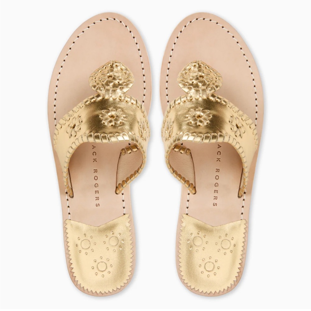 SOLD Jack Rogers Metallic Jacks Flat Sandal